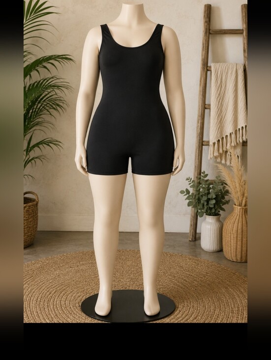Other - **Black Sleeveless Scoop-Neck Romper